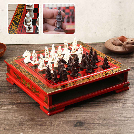Collection Vintage d'échecs 26x26cm(10.24 pouces)