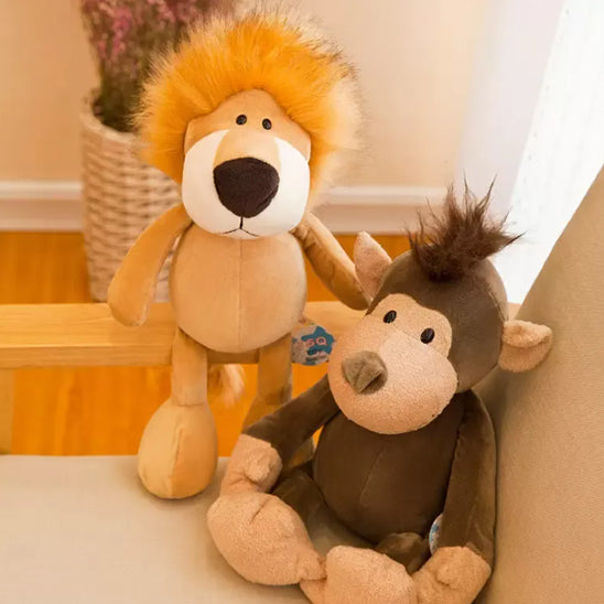 Jouets animaux en peluche poupées douces Jungle