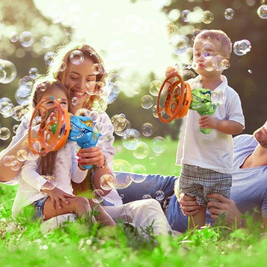 Pistolet à bulles dinosaure pour enfants