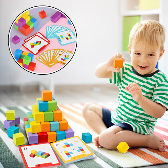 Jeu de société famille blocs Montessori