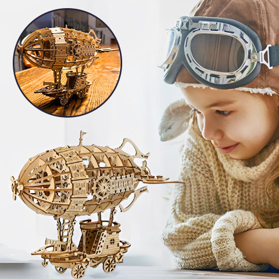 Puzzle 3D dirigeable en bois "Airship"