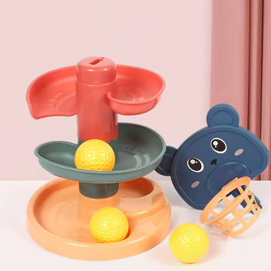 Jouet éducatif Montessori pour bébés boule rotative tour à poils jouet éducatif
