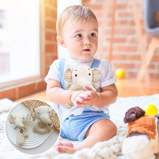 Hochet TeWindsor - Hochet en peluche en forme de petit animal pour bébé de 0 à 24 mois