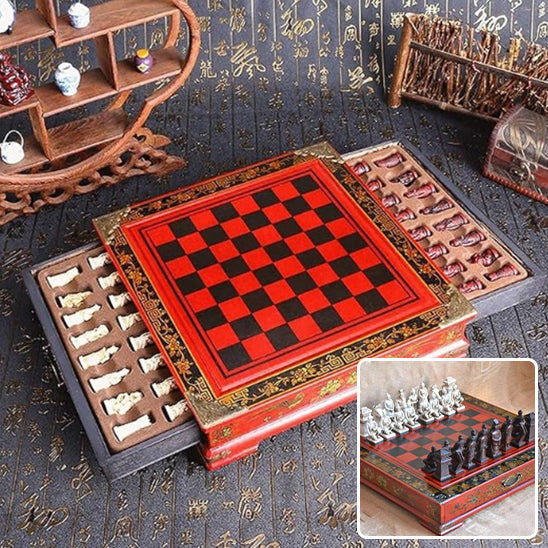 Collection Vintage d'échecs 26x26cm(10.24 pouces)