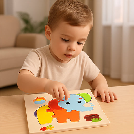 Puzzle 3D en bois pour bébé