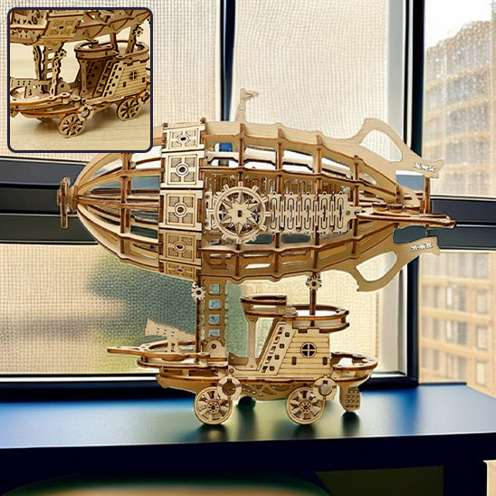 Puzzle 3D dirigeable en bois "Airship"