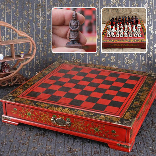Collection Vintage d'échecs 26x26cm(10.24 pouces)