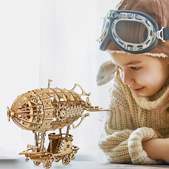 Puzzle 3D dirigeable en bois "Airship"