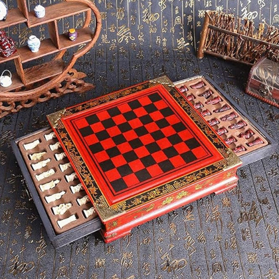 Collection Vintage d'échecs 26x26cm(10.24 pouces)